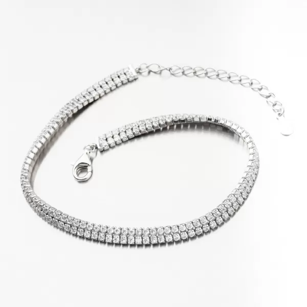 Strieborný náramok so zirkónmi BST-14520