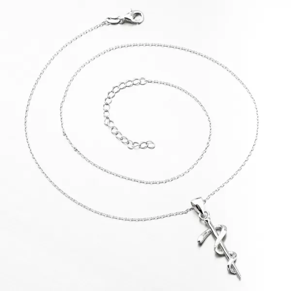 Strieborný náhrdelník s hadom SST-151152