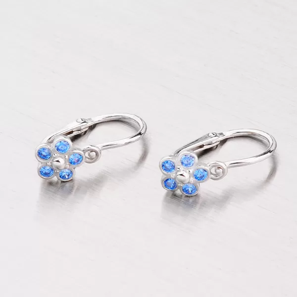 Detské náušnice s modrými zirkónmi 52DN-2744BM