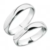 Snubné prstene z bieleho zlata SP-282B