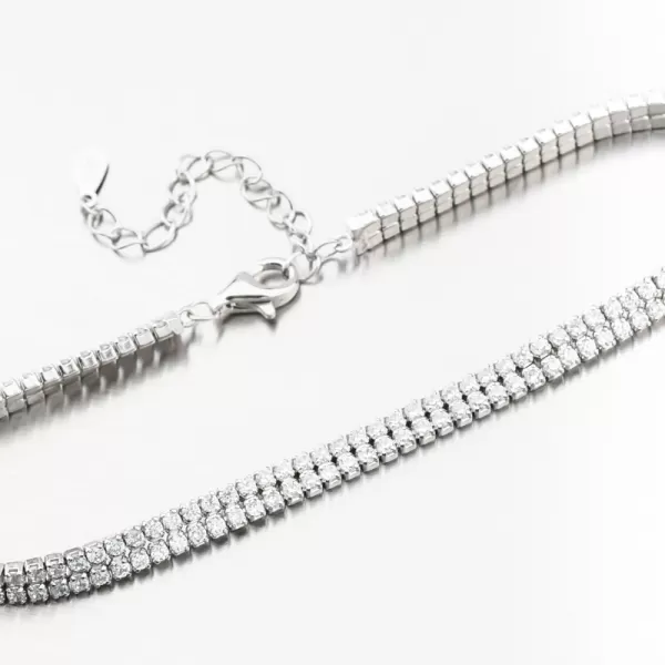 Strieborný náramok so zirkónmi BST-14520