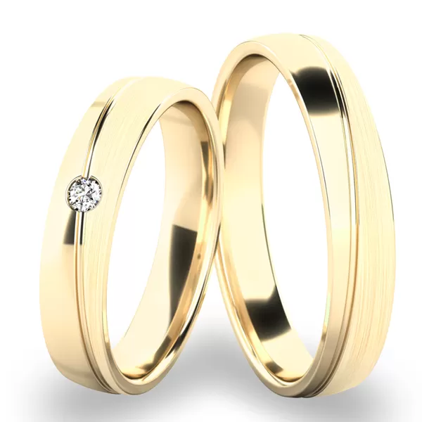 Snubné prstene zo žltého zlata SP-280