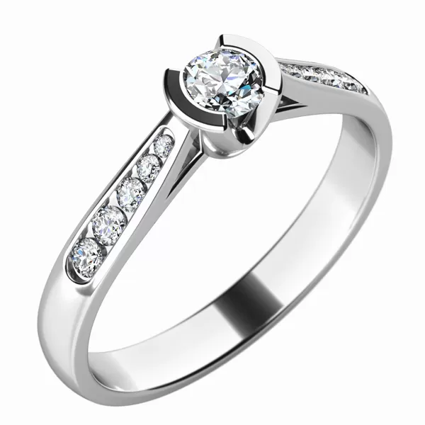 Zásnubný prsteň s diamantmi ZP-10755D