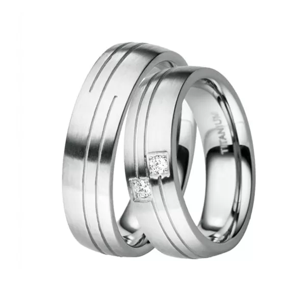 Titánové snubné prstene TR-88025