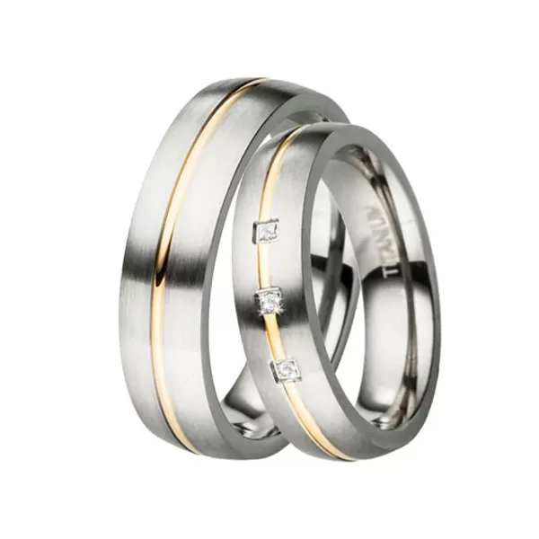 Titánové snubné prstene TR-88020