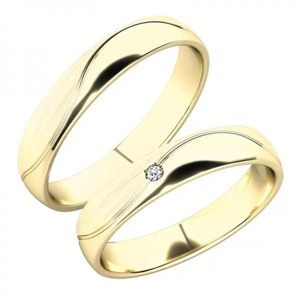 Snubné prstene zo žltého zlata SP-282