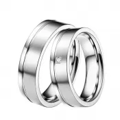 Oceľové snubné prstene so zirkónom ST-88033