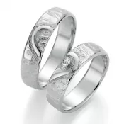 Strieborné snubné prstene s briliantom SP-51150