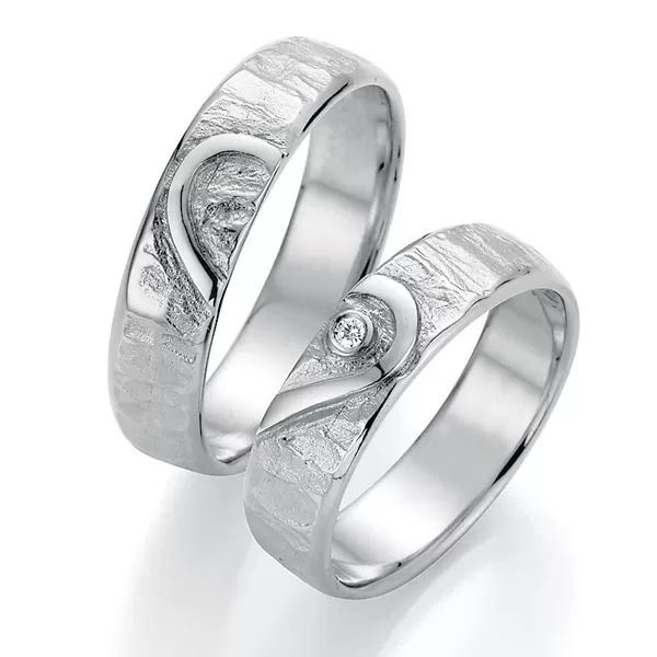 Strieborné snubné prstene s briliantom SP-51150