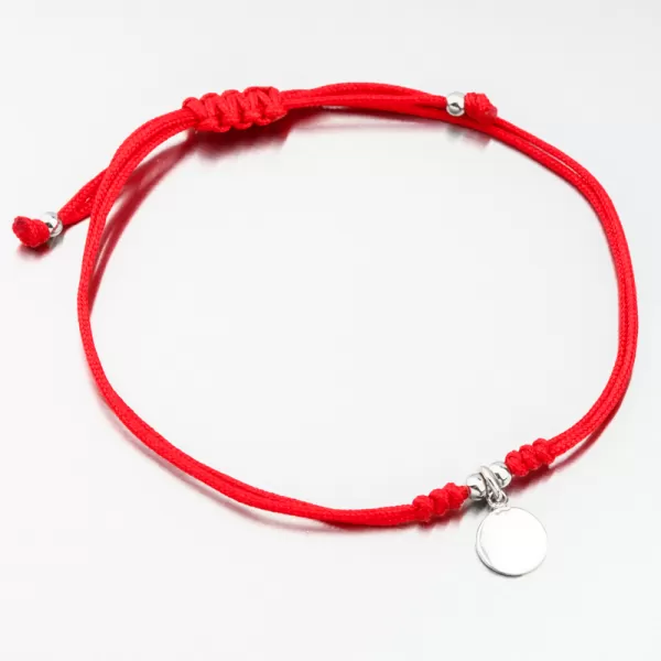 Strieborný povrázkový náramok s príveskom BST-14721-R