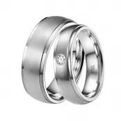 Snubné prstene - oceľ so zirkónom ST-88067