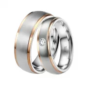 Snubné prstene - oceľ + pozlátenie ST-88064