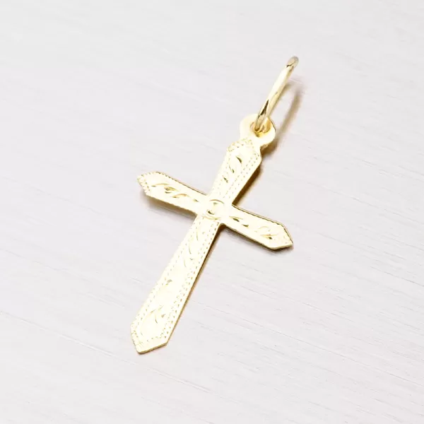 Zlatý gravírovaný krížik 322-0100