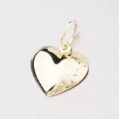 Zlaté srdce s gravírovaním ruky 322p-131016