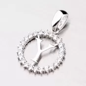 Strieborné písmenko so zirkónmi - Y MPN5192-Y