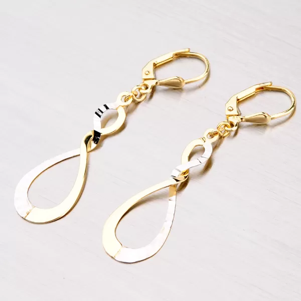 Visiace zlaté náušnice 113-1282