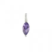Prívesok s diamantmi a ametystom GKW54023AME