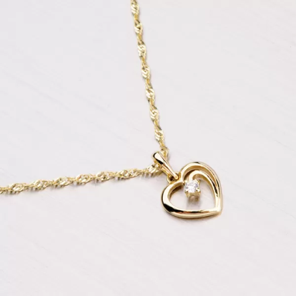 Srdiečko zo žltého zlata DZ1602ZL