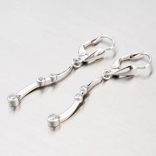 Náušnice s bieleho zlata GZ1731B