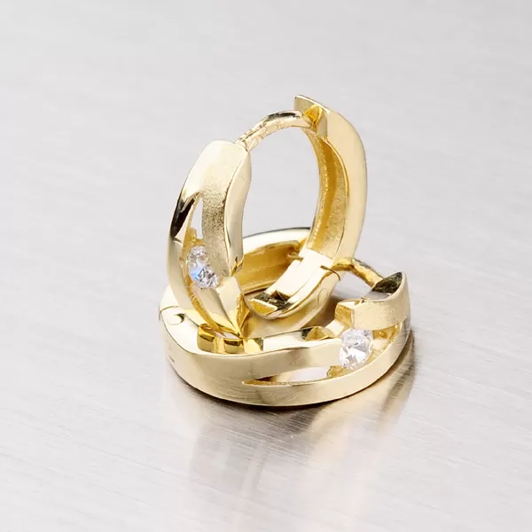 Zlaté kruhy so zirkónom DZ2026-ZL-ZIR