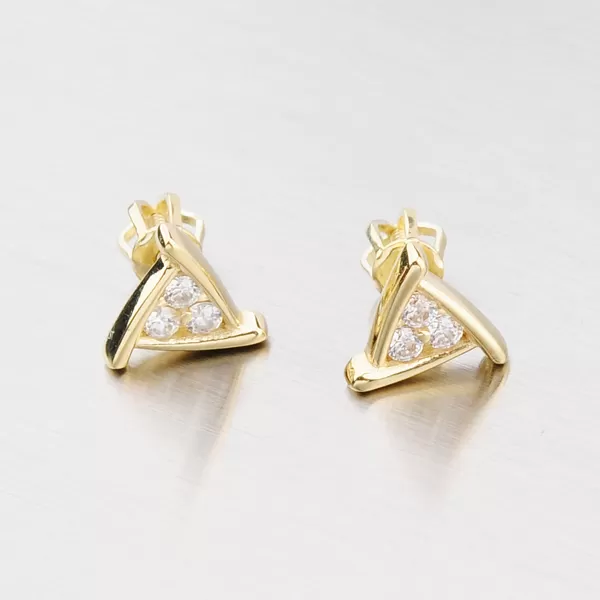 Zlaté náušnice so zirkónmi DZ1927-ZL-ZIR