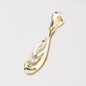 Zlatý prívesok so zirkónmi GZ2136