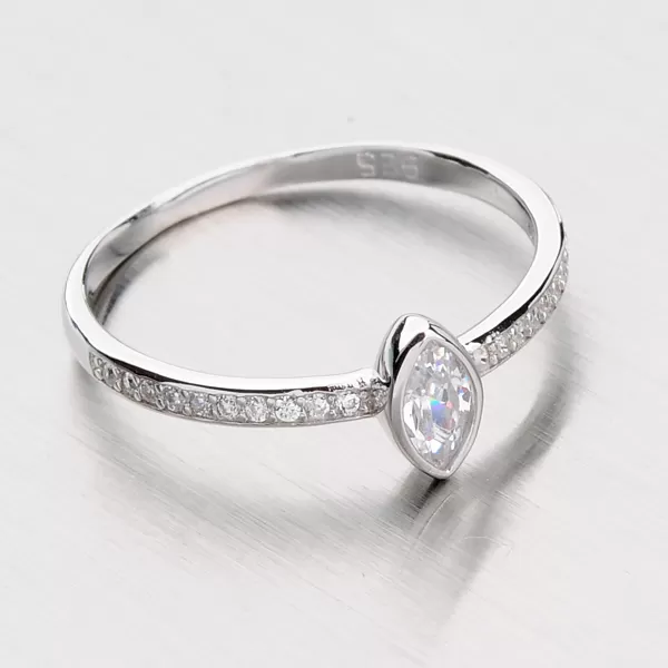 Rhodiovaný prsteň zo striebra RXC15140058ZIR