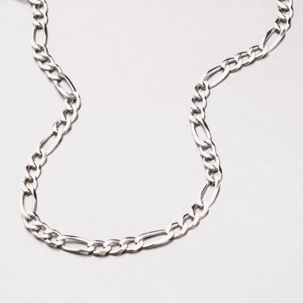 Strieborný náramok Figaro 3+1 CHRS-073-080-FLAT