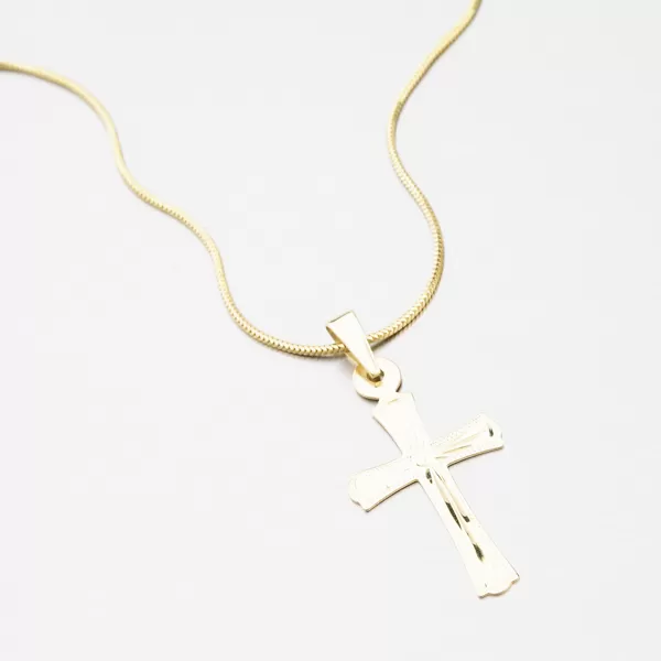 Zlatý gravírovaný kríž 322P-130111