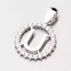 Strieborné písmenko so zirkónmi - U MPN5192-U