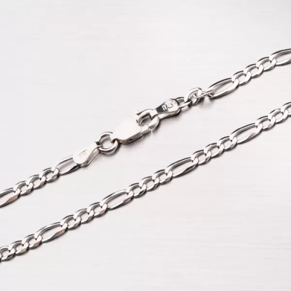 Strieborný náramok Figaro 3+1 CHRS-073-080-FLAT