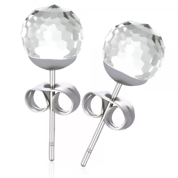 Oceľové kôstky s kryštálom GECJ081