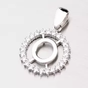 Strieborné písmenko so zirkónmi - O MPN5192-O