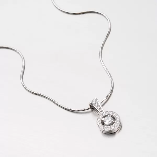 Prívesok z bieleho zlata DZ1978B