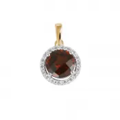 Zlatý briliantový prívesok s granátom GKW47233GRA