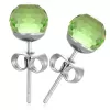 Oceľové kôstky so zeleným kryštálom GECJ088