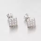 Náušnice z bieleho zlata so zirkónmi DZ2096B