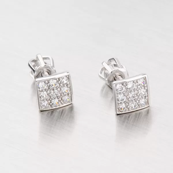 Náušnice z bieleho zlata so zirkónmi DZ2096B