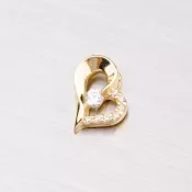 Prívesok so zirkónmi - srdce GZ2974