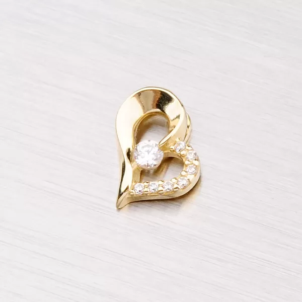 Prívesok so zirkónmi - srdce GZ2974