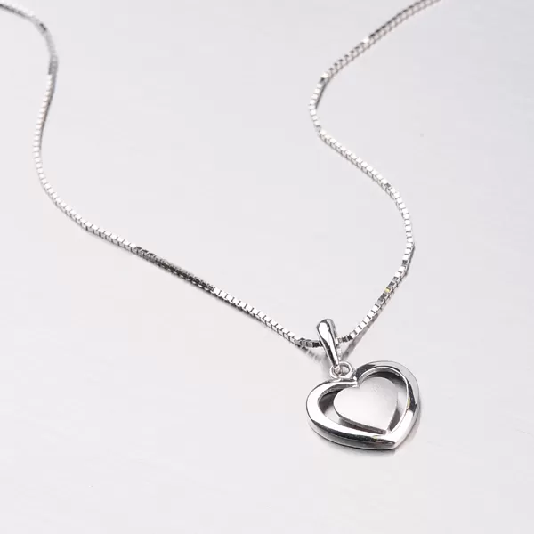 Srdce z bieleho zlata DZ1816B