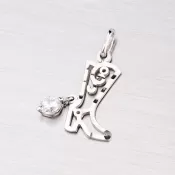 Zlatý prívesok so zirkónom - topánka 107-2315