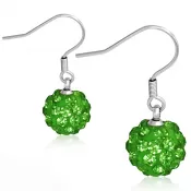 Oceľové náušnice s kryštálmi GEEZ027