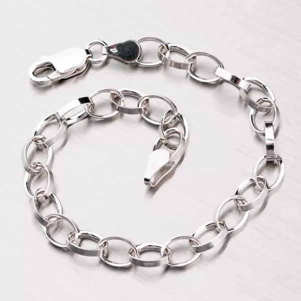 Strieborná retiazka s rhodiovaním ROLOR-042R-Rh