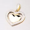 Prívesok so zirkónmi v tvare srdca DZ2405