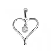 Zlatý briliantový prívesok - srdce GKW46431