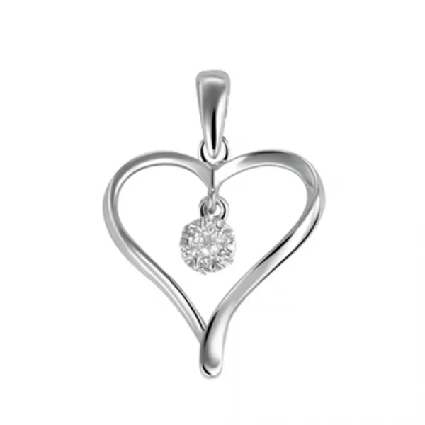 Zlatý briliantový prívesok - srdce GKW46431