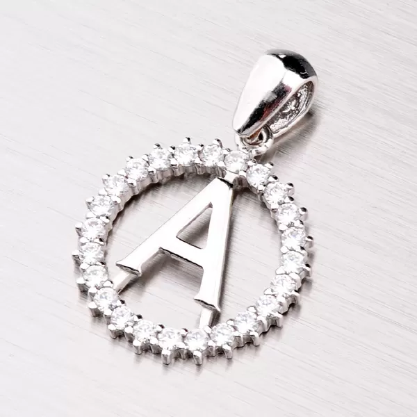 Strieborné písmenko so zirkónmi - A MPN5192-A