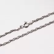 Lambade strieborného reťazca s Rhodiami Chrs-15-040-RH