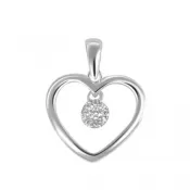 Srdce s briliantmi - prívesok GKW46430
